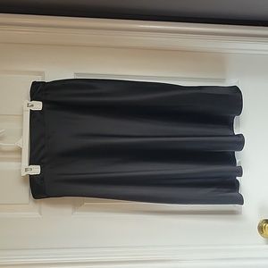 Women's size large black satin skirt